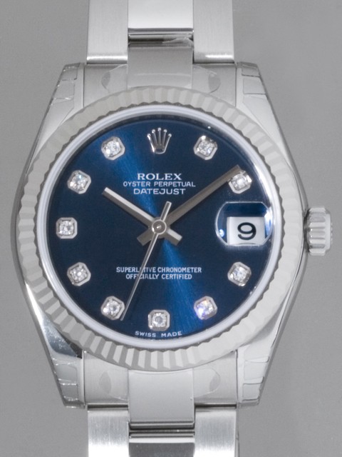 ロレックススーパーコピー ROLEX パーペチュアル デイトジャスト ボーイズ 178274G オイスターブレス ブルー
