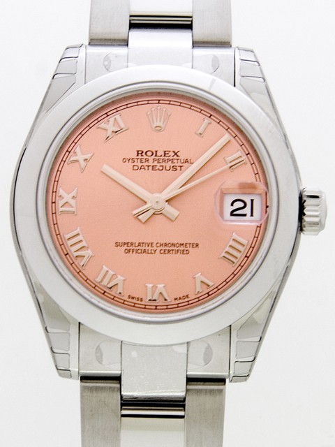 ロレックススーパーコピー ROLEX パーペチュアル デイトジャスト ボーイズ 178240 オイスターブレス ピンクローマ