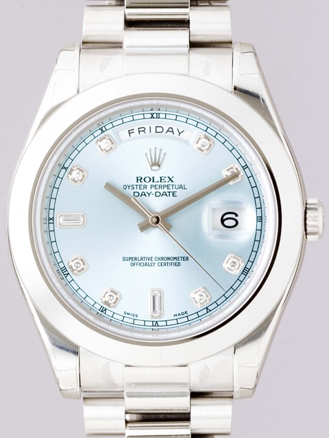 ロレックススーパーコピー ROLEX デイデイトII 218206A プレジデントブレス アイスブルー