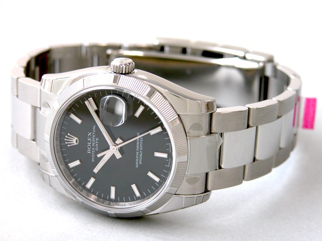 ロレックススーパーコピー ROLEX パーペチュアル デイト 115210 ブラックバー