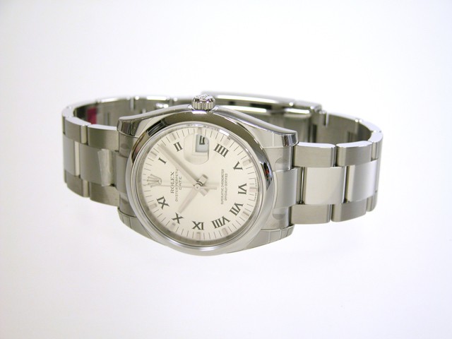 ロレックススーパーコピー ROLEX パーペチュアル デイト 115200 シルバープリントローマ