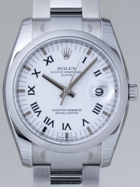 ロレックススーパーコピー ROLEX パーペチュアル デイト 115200 ホワイトプリントローマ