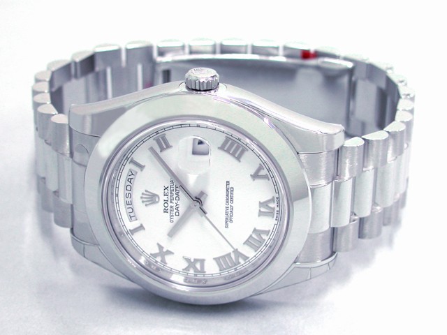 ロレックススーパーコピー ROLEX デイデイトII 218206 プレジデントブレス ホワイトローマ
