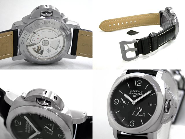 パネライスーパーコピー ルミノール1950 3DAYS GMT PAM00321 44mm シースルーバック ブラック