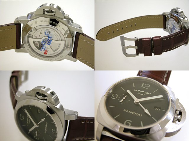 パネライスーパーコピー ルミノール1950 3DAYS GMT PAM00320 44mm ブラック 自動巻