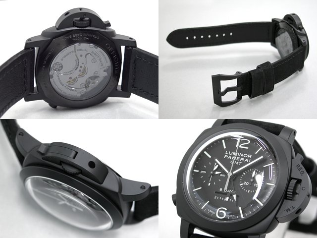 パネライスーパーコピー ルミノール1950 8DAYSクロノ モノプルサンテ GMT PAM00317 44mm シースルーバック ブラック