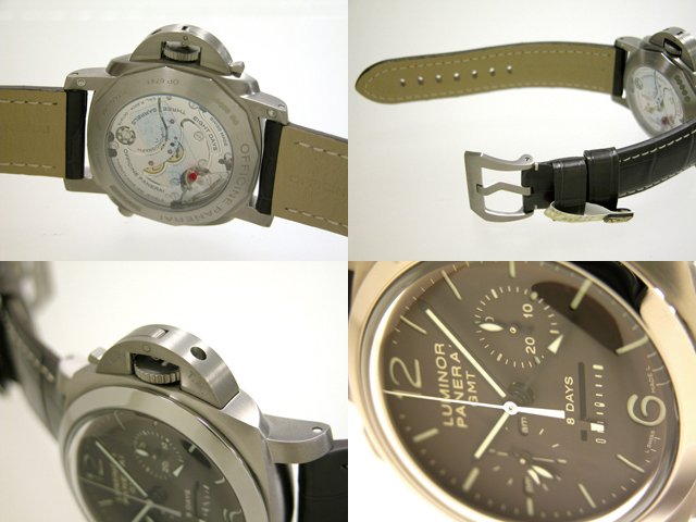 パネライスーパーコピー ルミノール1950 8DAYSクロノ モノプルサンテ GMT PAM00311 44mm ブラウン