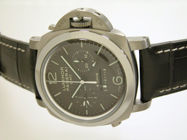 パネライスーパーコピー ルミノール1950 8DAYSクロノ モノプルサンテ GMT PAM00311 44mm ブラウン