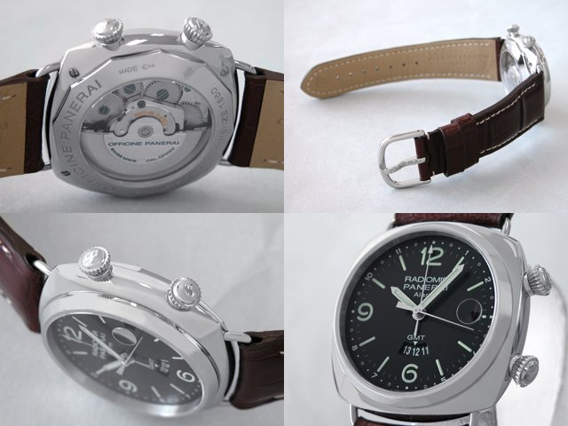 パネライスーパーコピー ラジオミールＧＭＴ アラーム PAM00355 42mm ブラック