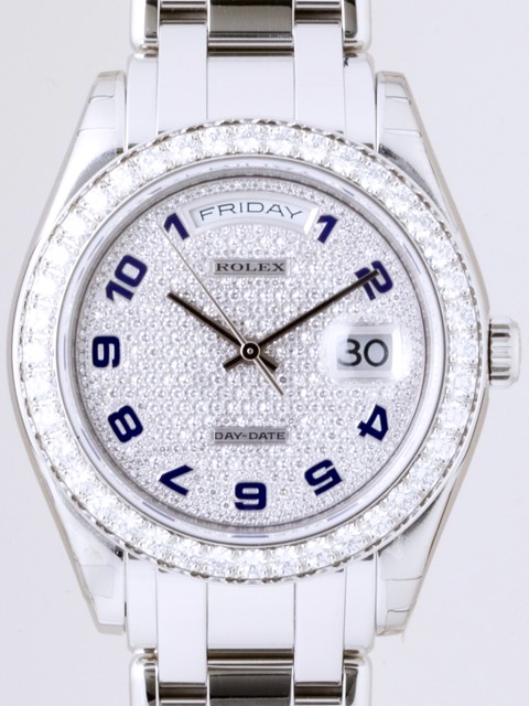 ロレックススーパーコピー ROLEX デイデイト 18946EA 全面ダイヤ青アラビア