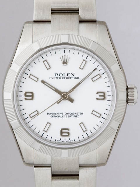 ロレックススーパーコピー ROLEX パーペチュアル ボーイズ 177210 ホワイト3 6 9ホワイトバー