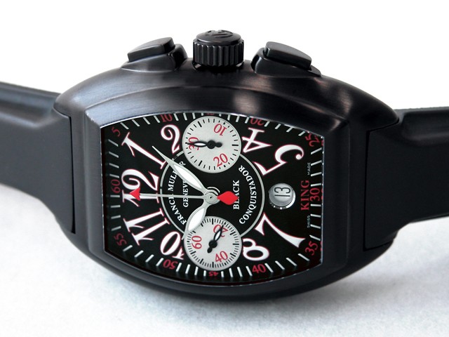 フランク・ミュラースーパーコピー コンキスタドール キング 8005KCC NR AC PVD ブラックラバー ブラック