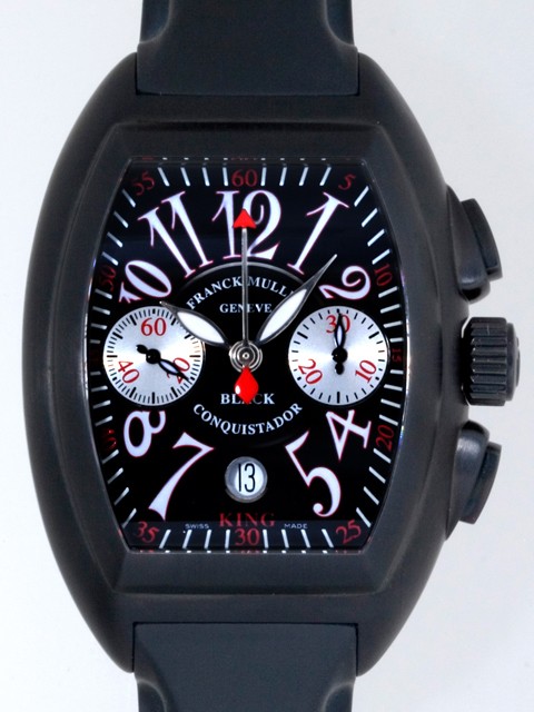 フランク・ミュラースーパーコピー コンキスタドール キング 8005KCC NR AC PVD ブラックラバー ブラック