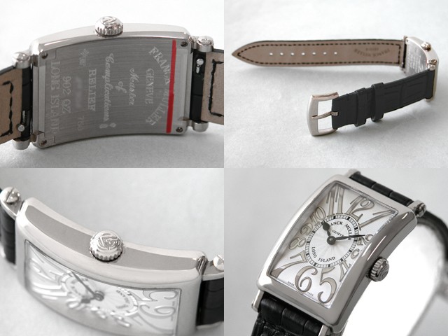 フランク・ミュラースーパーコピー ロングアイランド レリーフ 902Q OG RELIEF OＧ（WG） ブラック皮 シルバー