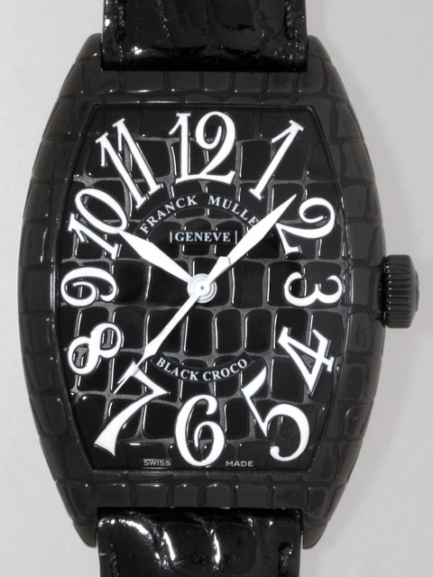フランク・ミュラースーパーコピー トノーカーベックス ブラック クロコ 8880SC BLK CRO SSPVD加工 黒クロコ皮 ブラック