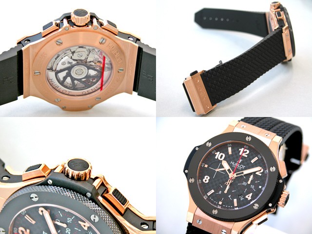 ウブロスーパーコピー ビッグバン 301.PB.131.RX ベゼルセラミック ブラックラバー カーボン