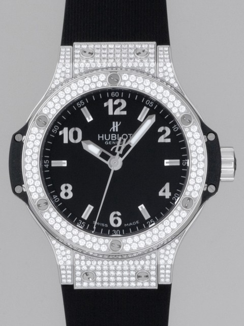 ウブロスーパーコピー ビッグバン38 スティールパヴェ 361.SX.1270.RX.1704 ブラック