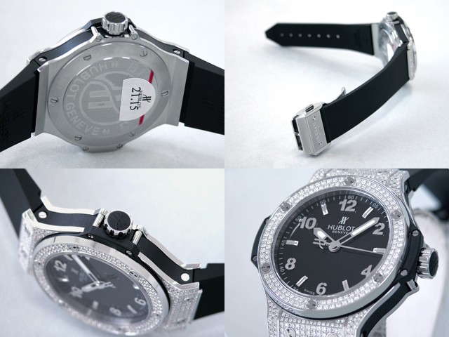 ウブロスーパーコピー ビッグバン38 スティールパヴェ 361.SX.1270.RX.1704 ブラック