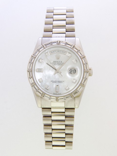 ロレックススーパーコピー ROLEX デイデイト 118366NCA プレジデントブレス ホワイトシェル