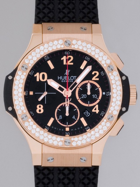 ウブロスーパーコピー ビッグバン ダイヤベゼル 301.PX.130.RX.114 ブラックラバー ブラック