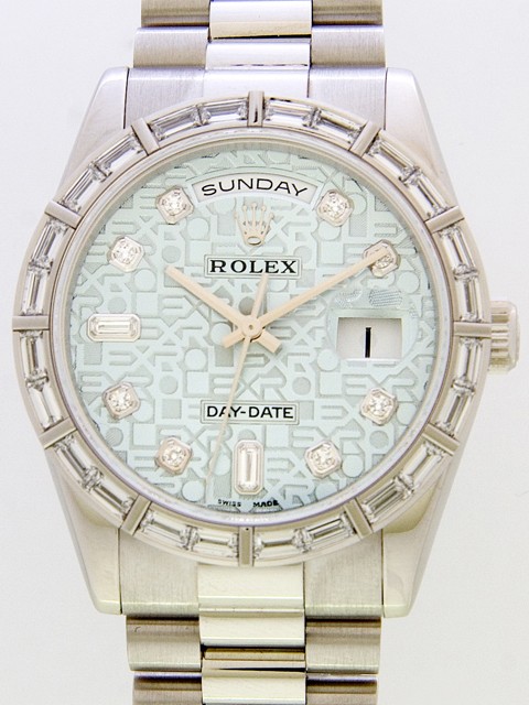 ロレックススーパーコピー ROLEX デイデイト 118366A プレジデントブレス アイスブルーコンピューター