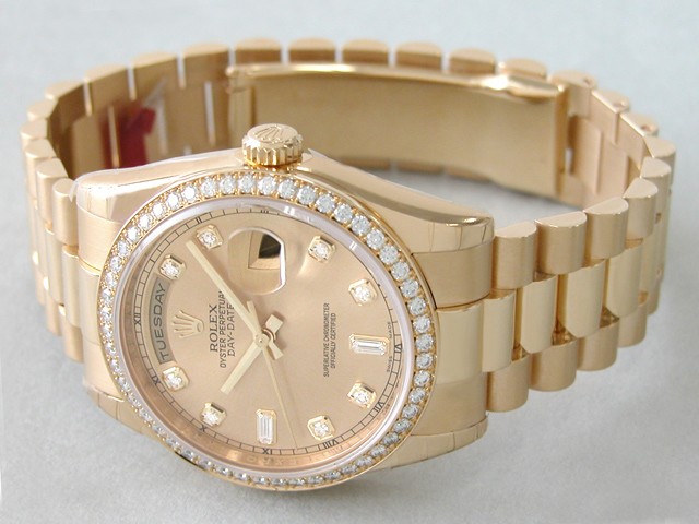 ロレックススーパーコピー ROLEX デイデイト 118348A プレジデントブレス シャンパン
