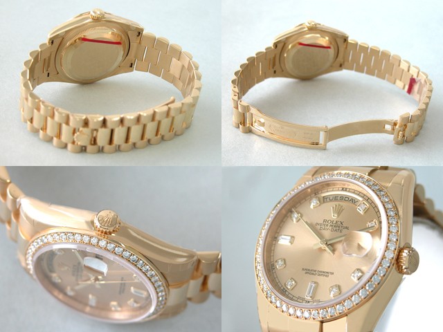 ロレックススーパーコピー ROLEX デイデイト 118348A プレジデントブレス シャンパン