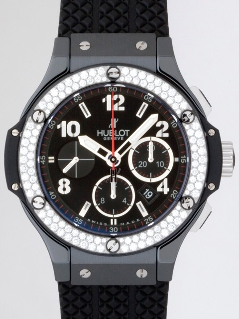ウブロスーパーコピー ビッグバン 301.CV.130.RX.114 ベゼルダイヤ ブラックラバー ブラック