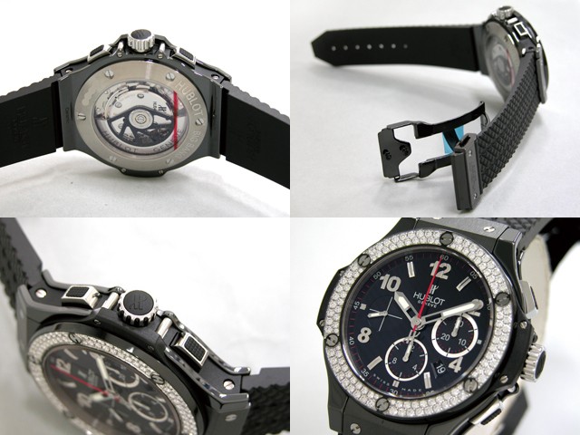 ウブロスーパーコピー ビッグバン 301.CV.130.RX.114 ベゼルダイヤ ブラックラバー ブラック