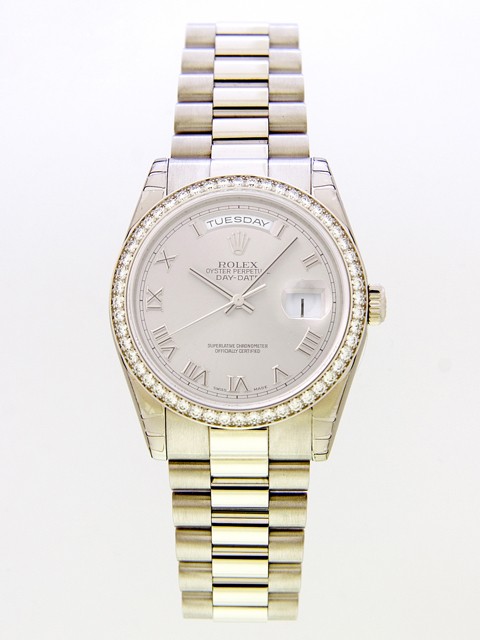 ロレックススーパーコピー ROLEX デイデイト 118346 プレジデントブレス グレーローマ