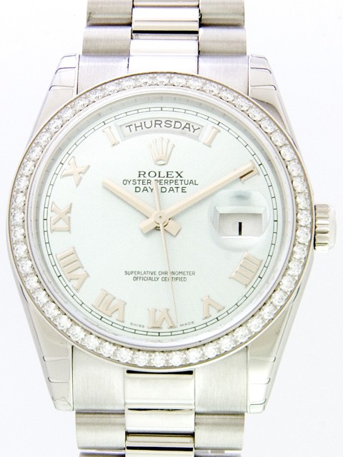 ロレックススーパーコピー ROLEX デイデイト 118346 プレジデントブレス アイスブルーローマ