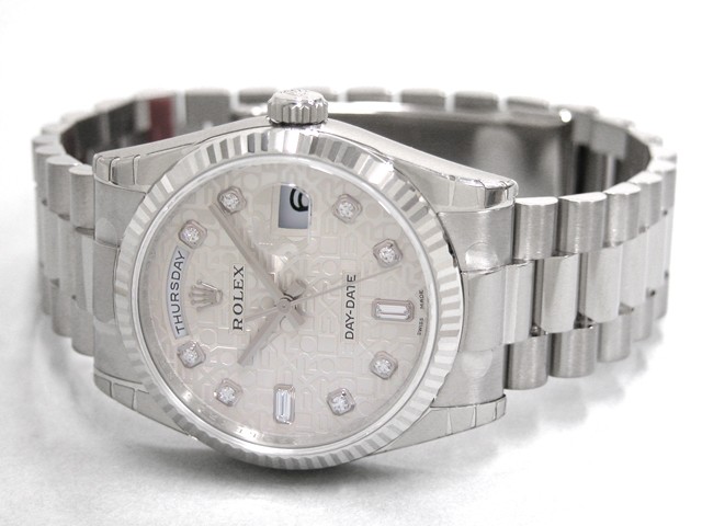 ロレックススーパーコピー ROLEX デイデイト 118239A プレジデントブレス シルバーコンピューター