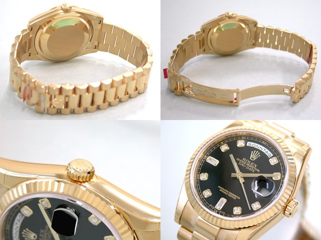 ロレックススーパーコピー ROLEX デイデイト 118238A プレジデントブレス ブラック