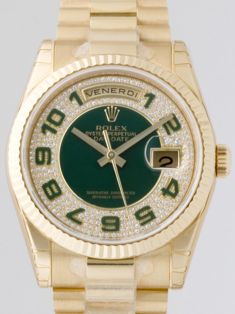 ロレックススーパーコピー ROLEX デイデイト 118238 DP プレジデントブレス グリーン