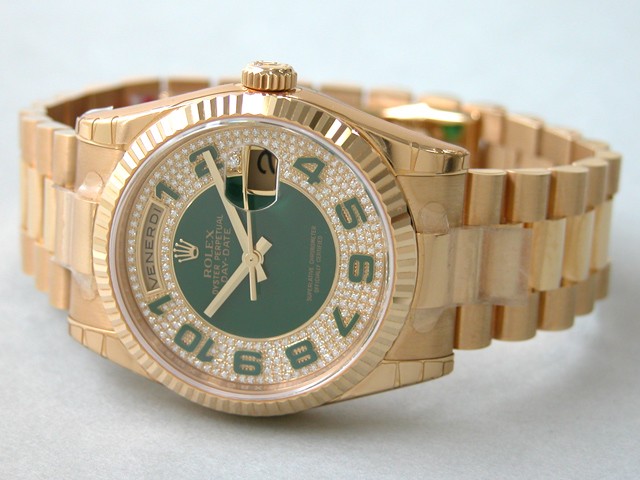 ロレックススーパーコピー ROLEX デイデイト 118238 DP プレジデントブレス グリーン