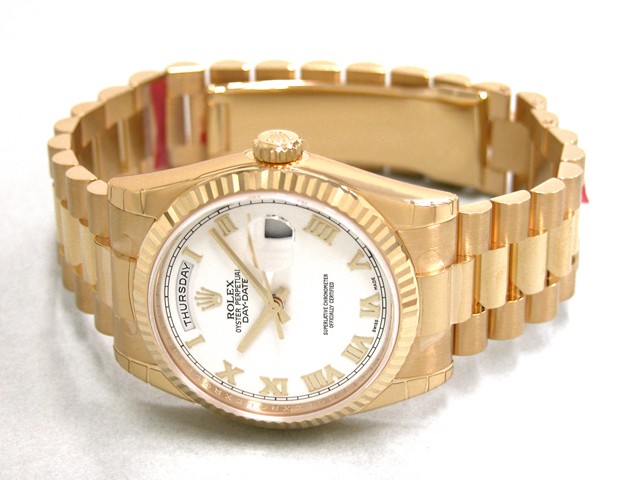 ロレックススーパーコピー ROLEX デイデイト 118238 プレジデントブレス ホワイトローマ