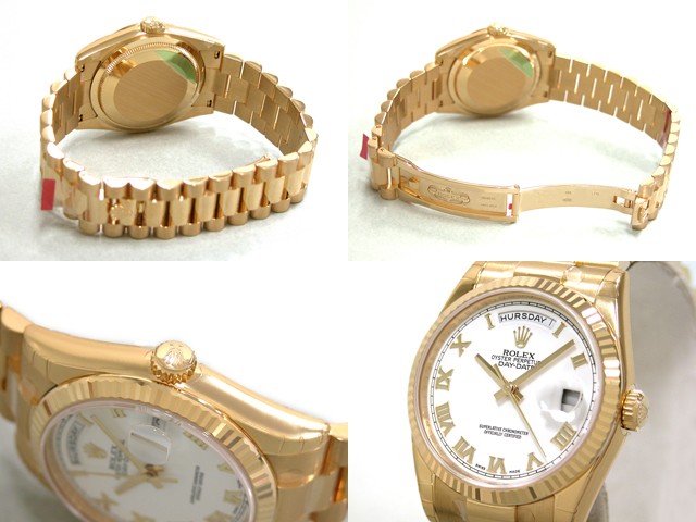 ロレックススーパーコピー ROLEX デイデイト 118238 プレジデントブレス ホワイトローマ