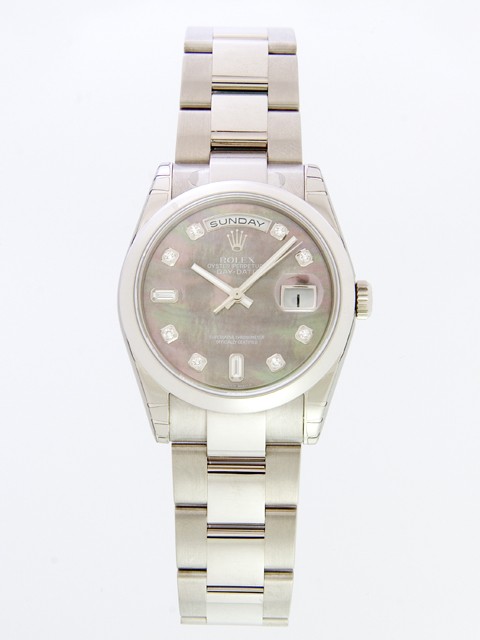 ロレックススーパーコピー ROLEX デイデイト 118209NCA オイスターブレス ブラックシェル