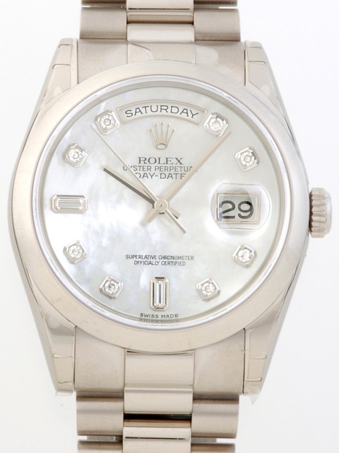 ロレックススーパーコピー ROLEX デイデイト 118209NCA プレジデントブレス ホワイトシェル