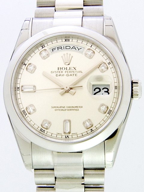 ロレックススーパーコピー ROLEX デイデイト 118209A プレジデントブレス シルバー