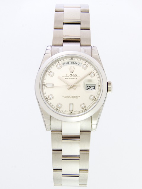 ロレックススーパーコピー ROLEX デイデイト 118209A オイスターブレス シルバー 自動巻