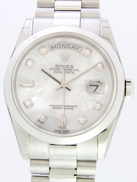 ロレックススーパーコピー ROLEX デイデイト 118206NCA プレジデントブレス ホワイトシェル
