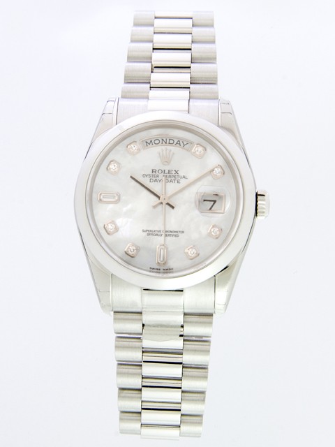 ロレックススーパーコピー ROLEX デイデイト 118206NCA プレジデントブレス ホワイトシェル