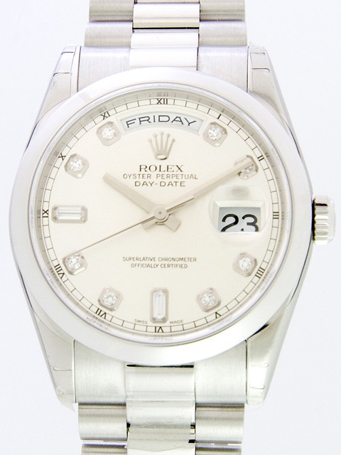 ロレックススーパーコピー ROLEX デイデイト 118206A プレジデントブレス シルバー