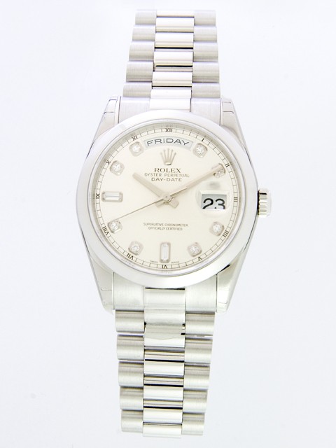 ロレックススーパーコピー ROLEX デイデイト 118206A プレジデントブレス シルバー