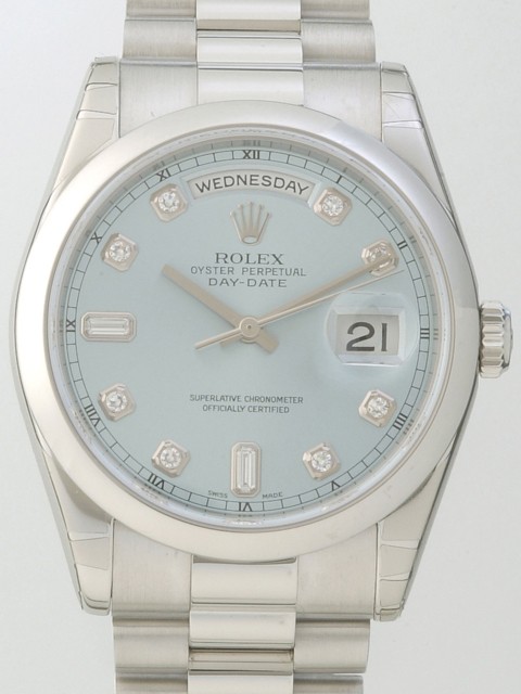 ロレックススーパーコピー ROLEX デイデイト 118206A プレジデントブレス アイスブルー