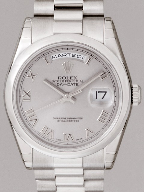 ロレックススーパーコピー ROLEX デイデイト 118206 プレジデントブレス グレーローマ