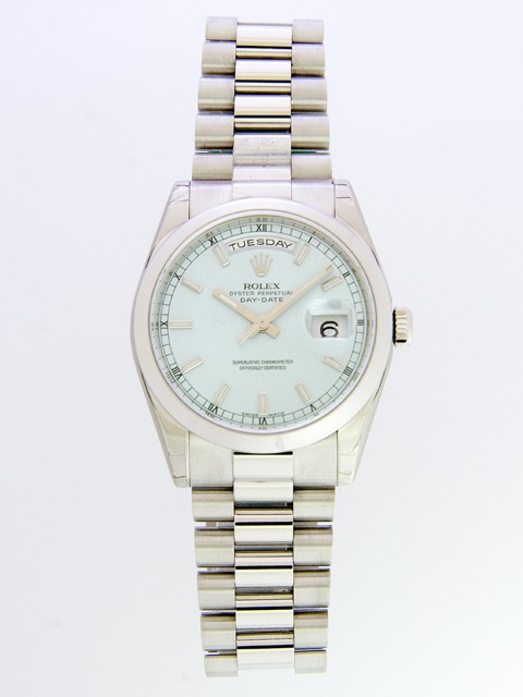 ロレックススーパーコピー ROLEX デイデイト 118206 プレジデントブレス アイスブルー