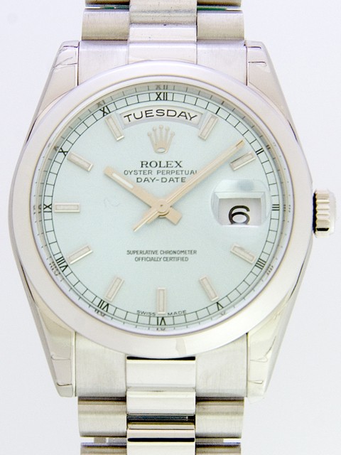 ロレックススーパーコピー ROLEX デイデイト 118206 プレジデントブレス アイスブルー