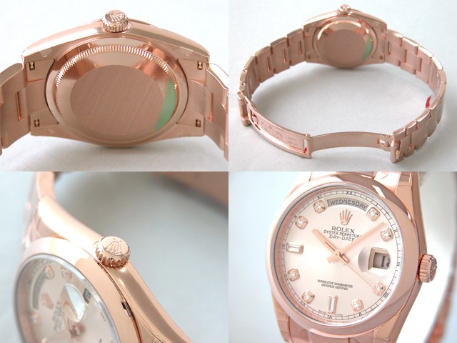 ロレックススーパーコピー ROLEX デイデイト 118205FA オイスターブレス ピンク